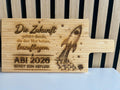 Personalisiertes Bambus-Schneidebrett – Abi 2026 Rakete | Lasergravur