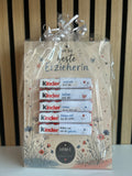 Geschenkset "Beste Erzieherin" – Kinder Schokolade & Holzbrett