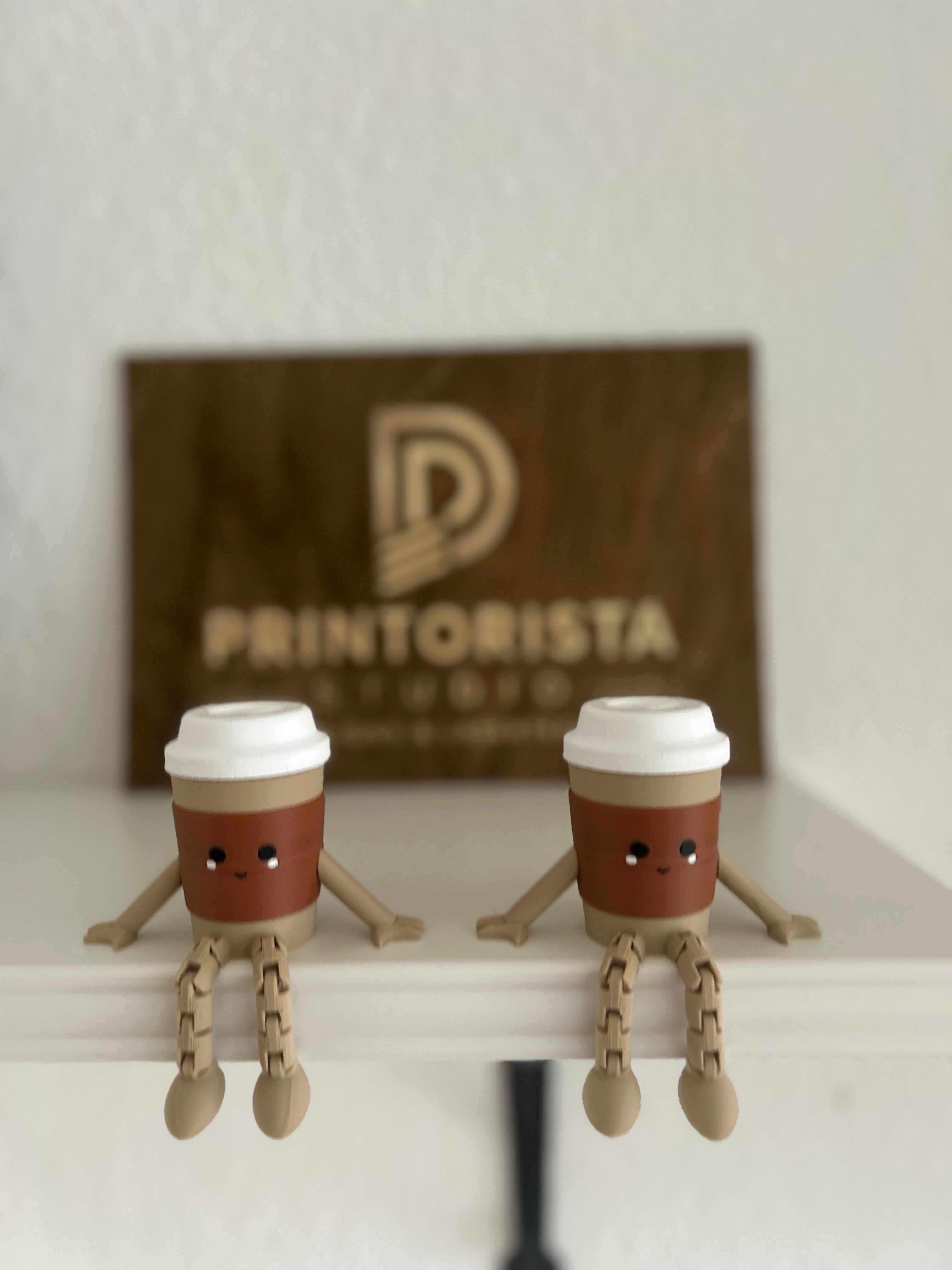 Coffee-to-go Becher-Buddy mit flexiblen Beinen