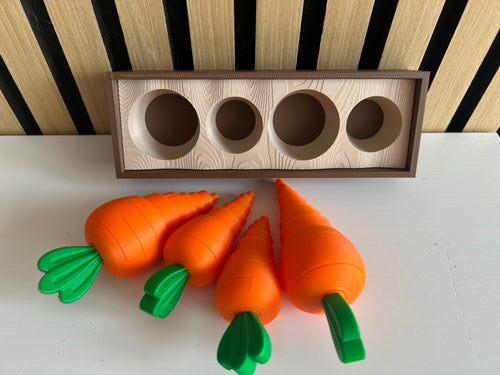 3D-gedrucktes Karotten-Set – Karotten herausgezogen